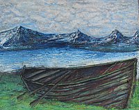 Nice Mountains with Some Clouds and a Boat.jpg